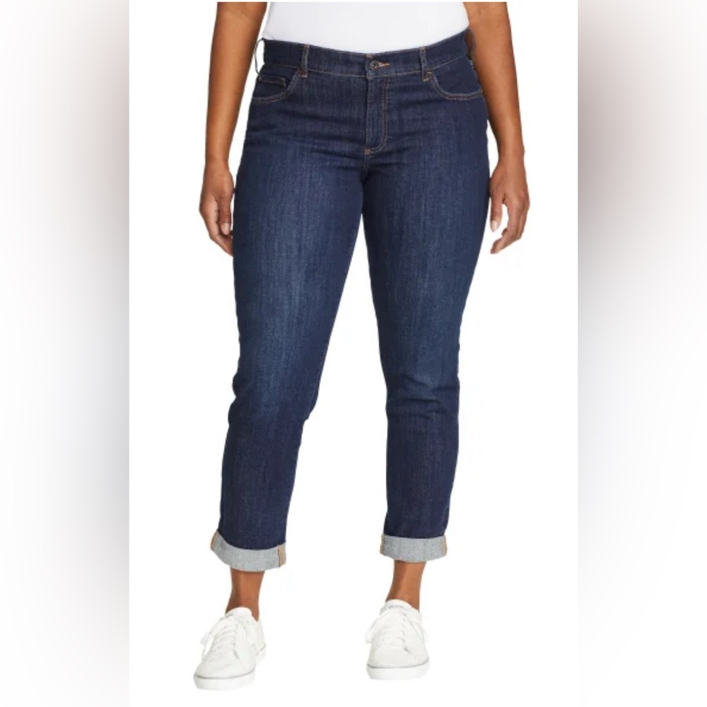 Eddie Bauer Women’s Boyfriend Jeans – Dark Wash